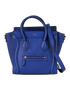 Nano Luggage, £795, Handbags, Blue, Leather, Front view